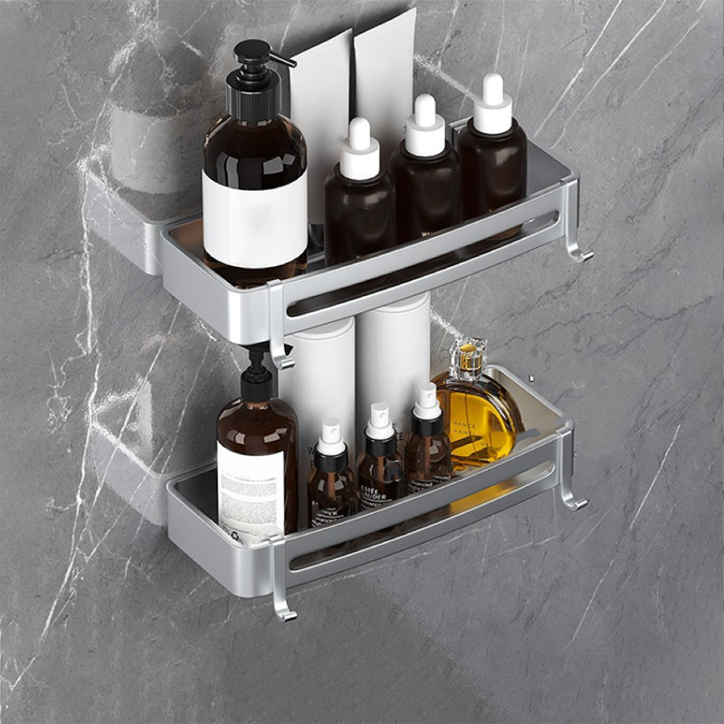 Modern Bath Hardware Set Bath Shelf Silver/Black Bathroom Accessory Kit