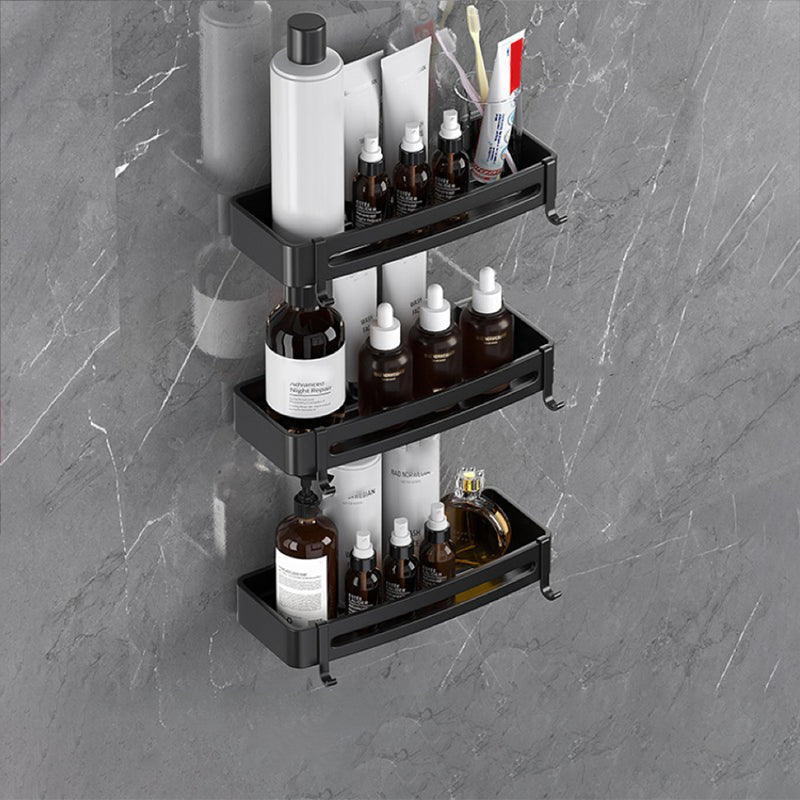 Modern Bath Hardware Set Bath Shelf Silver/Black Bathroom Accessory Kit