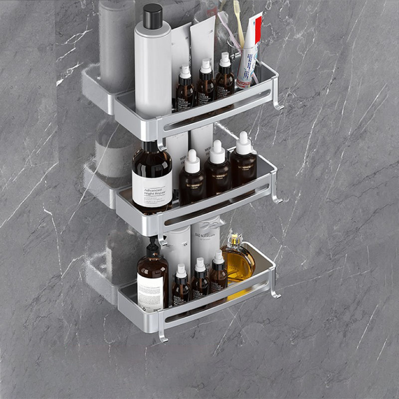 Modern Bath Hardware Set Bath Shelf Silver/Black Bathroom Accessory Kit