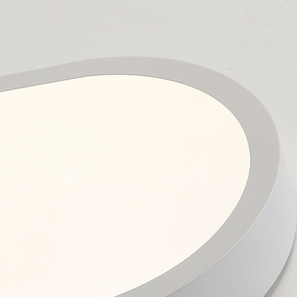 Cloud Shape Flush Light Modern Style Metal 2 Lights Flush Mount in White