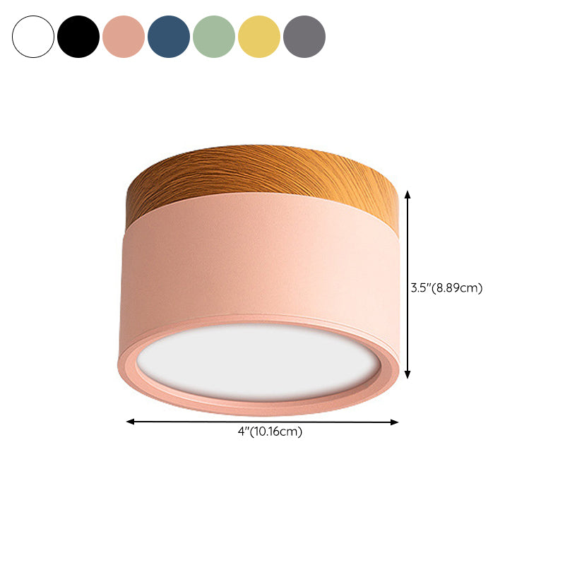 Modern LED Ceiling Lamp Colorful Flush Mount Light Fixture for Corridor