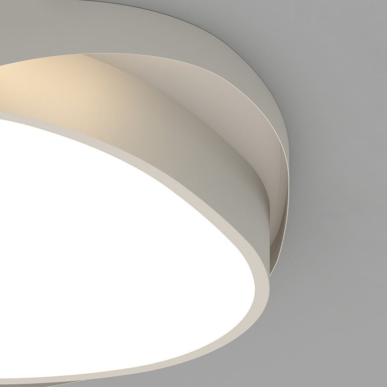 Modern LED Ceiling Light Geometric White Flush Mount Lighting for Bedroom