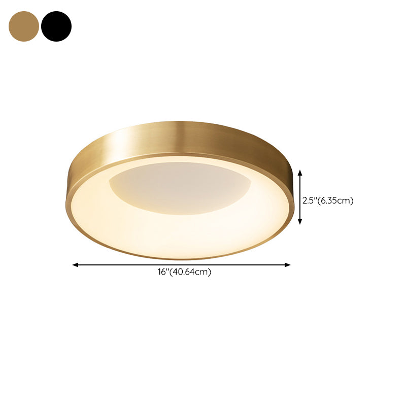 Modern Drum Ceiling Lighting Metal 1-Light Ceiling Mount Light Fixture