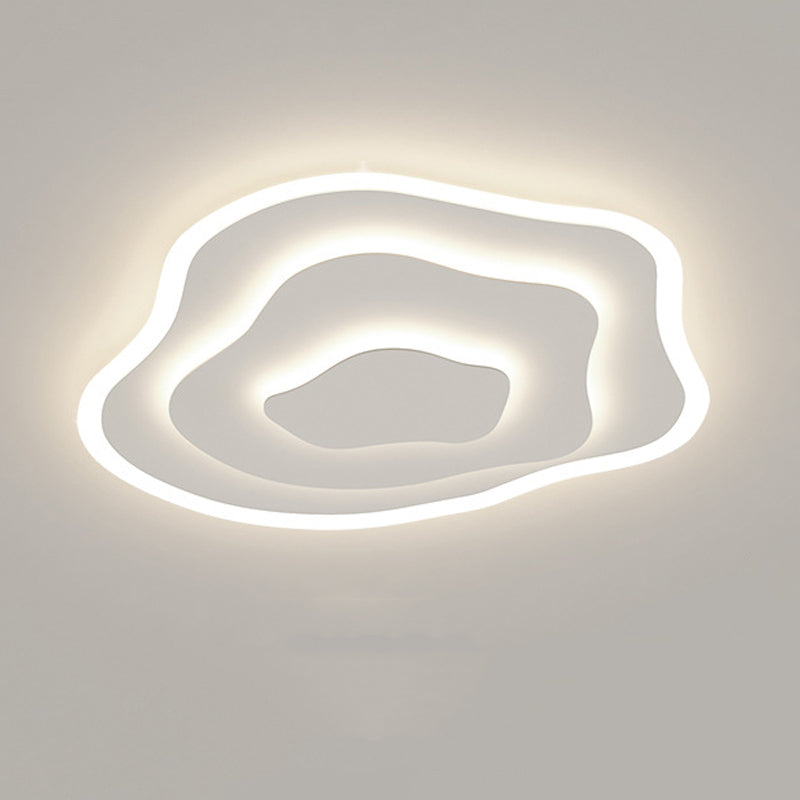 Modern Style Wave Shape Flush Mount Acrylic Ceiling Light for Living Room