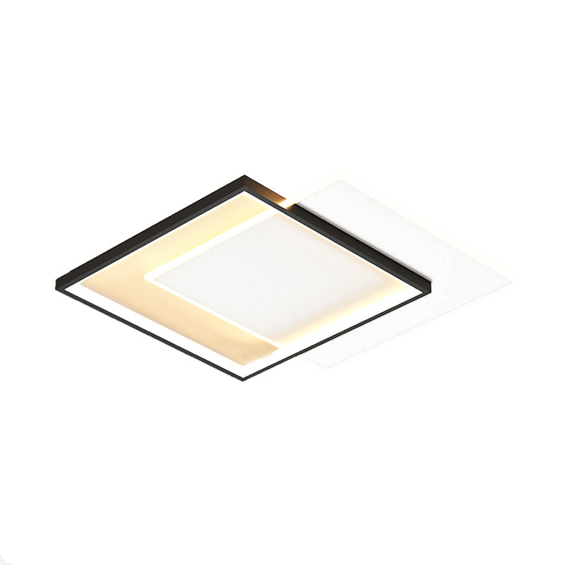 Modern Style Square Shape Flush Mount Acrylic Ceiling Light for Living Room