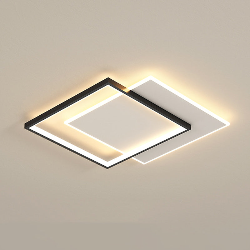 Modern Style Square Shape Flush Mount Acrylic Ceiling Light for Living Room