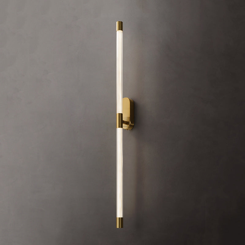 Postmodern Metal Wall Sconce Linear Shape Wall Lighting Ideas with Acrylic Shade