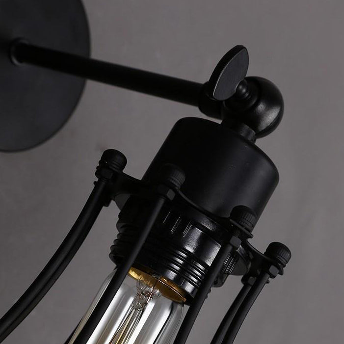 Unique Shape Sconce Light Fixture Industrial Sconce Lamp in Black Finish