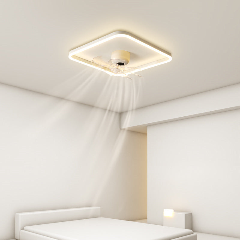 White LED Fan with Light 7-Blade Modernism Ceiling Fan for Living Room