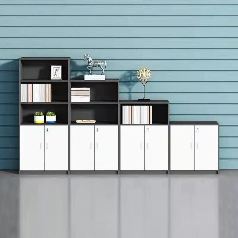 Industrial Style Vertical File Cabinet Locking Storage Wood Filing Cabinet