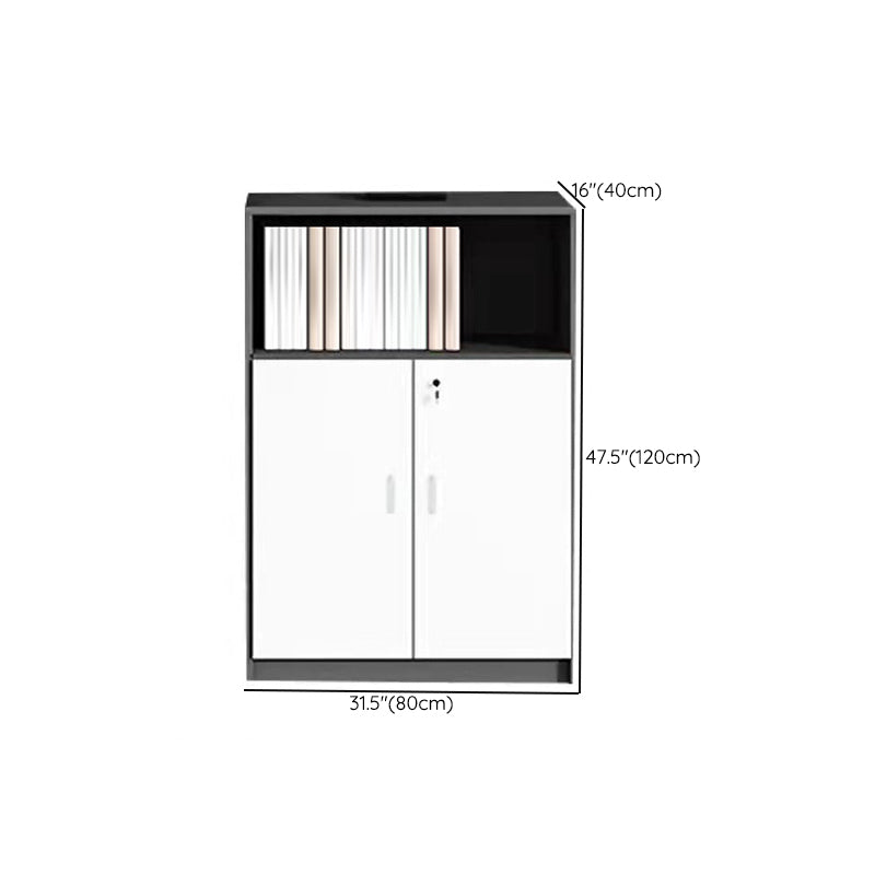 Industrial Style Vertical File Cabinet Locking Storage Wood Filing Cabinet