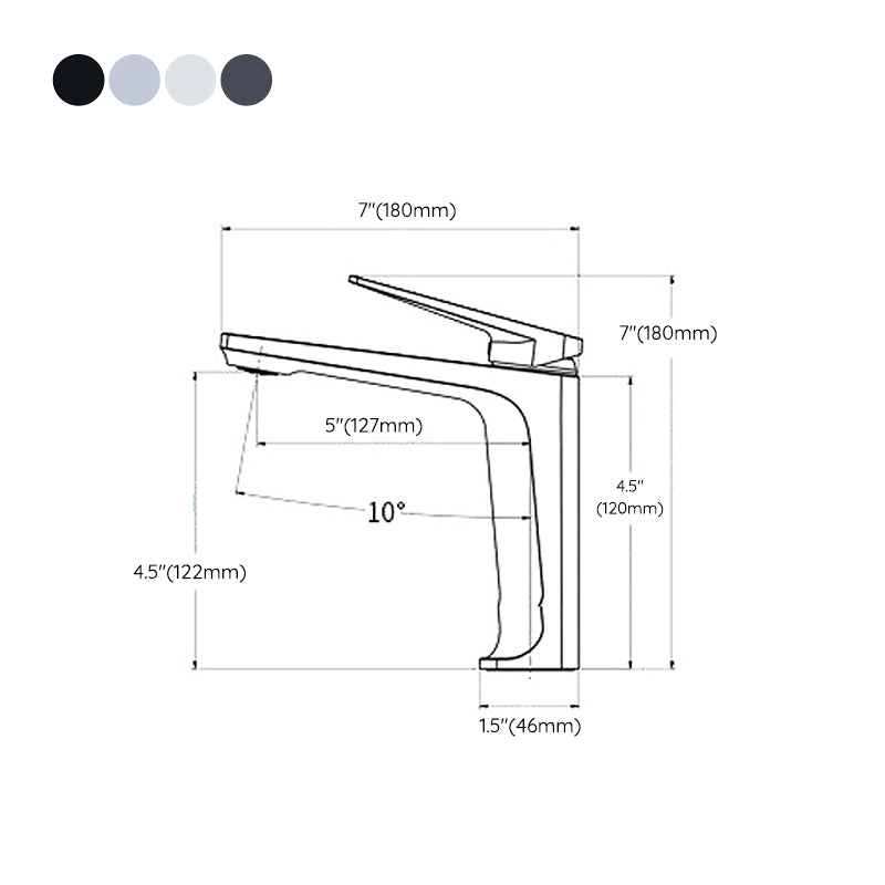 Contemporary Style Faucet Single Lever Handle Vessel Sink Faucet