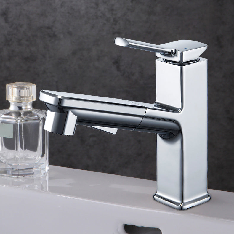 Modern Vessel Faucet Copper Pure Color Single Handle Vessel Faucet