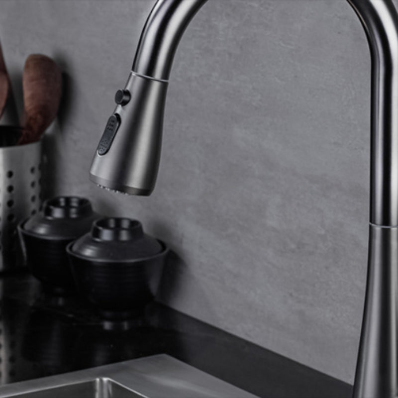 Modern 1-Handle Kitchen Faucet Stainless Steel Standard Kitchen Faucet