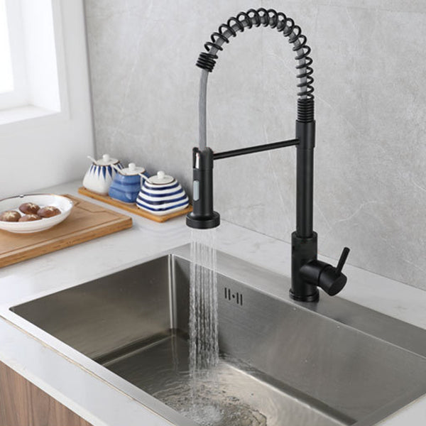 Modern Farmhouse Spring Spout One Handle Kitchen Faucet High Arch Water Filler