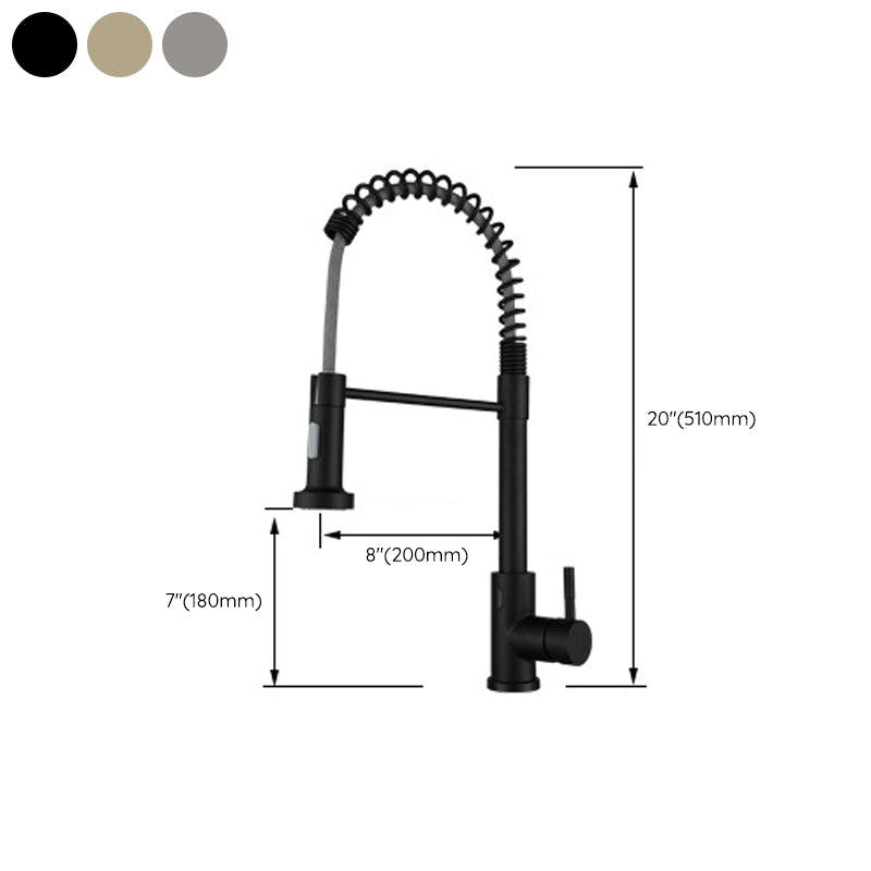 Modern Farmhouse Spring Spout One Handle Kitchen Faucet High Arch Water Filler