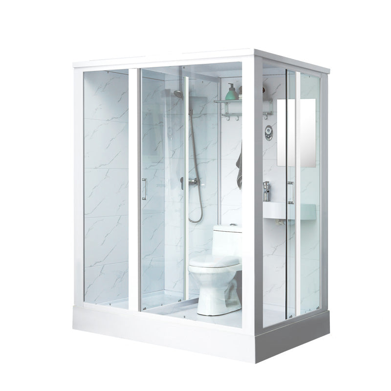 Linear Sliding Shower Enclosure Metal Framed Shower Enclosure with Tempered Glass