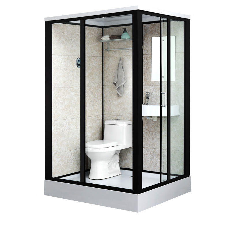 Linear Sliding Shower Enclosure Metal Framed Shower Enclosure with Tempered Glass