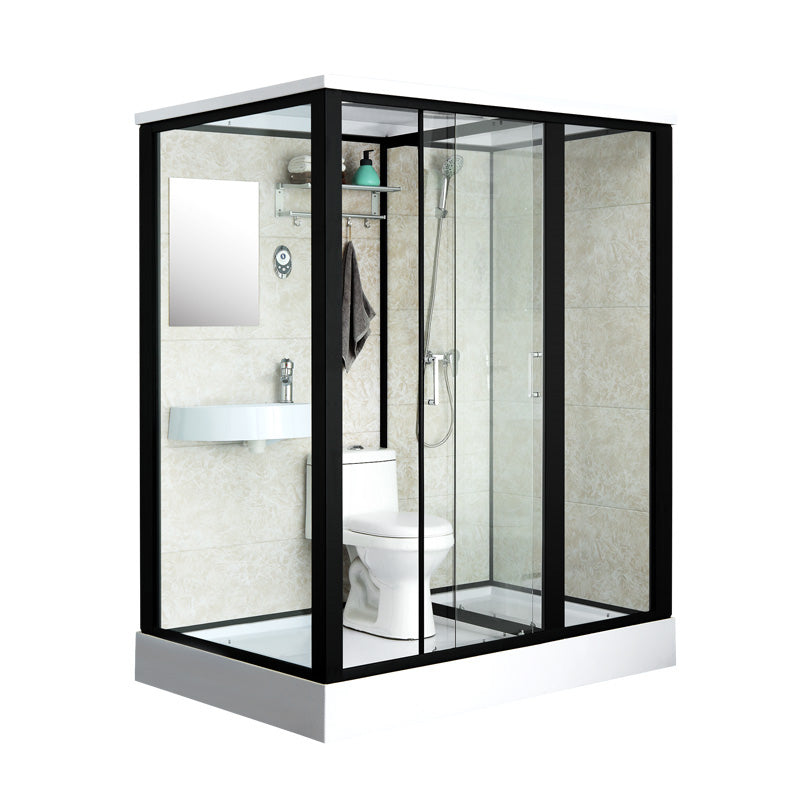 Linear Sliding Shower Enclosure Metal Framed Shower Enclosure with Tempered Glass