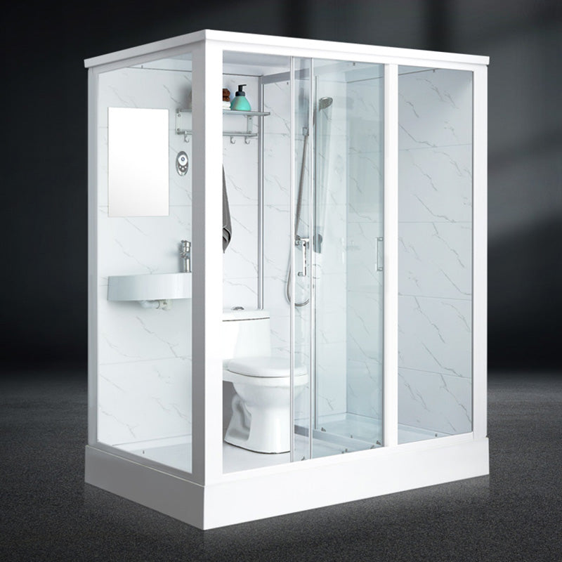 Linear Sliding Shower Enclosure Metal Framed Shower Enclosure with Tempered Glass