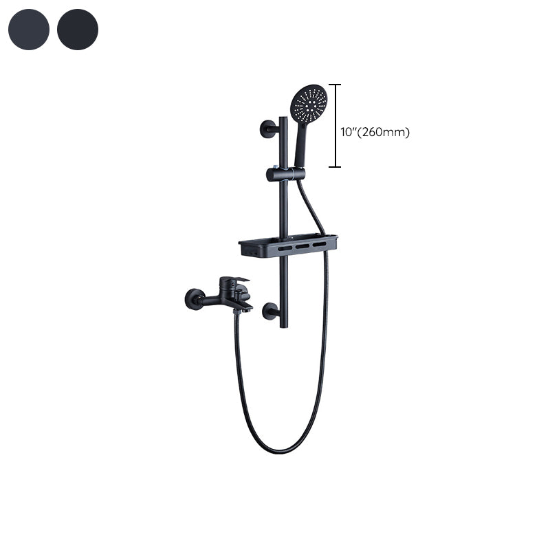 Brass Wall Mounted Shower System Single Hand Shower with Lever Handle