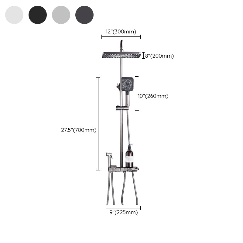 Contemporary Round and Square Shower System Wall Mounted Shower Set