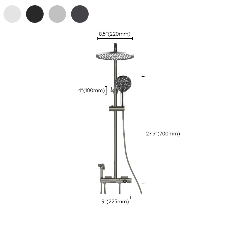 Contemporary Round and Square Shower System Wall Mounted Shower Set