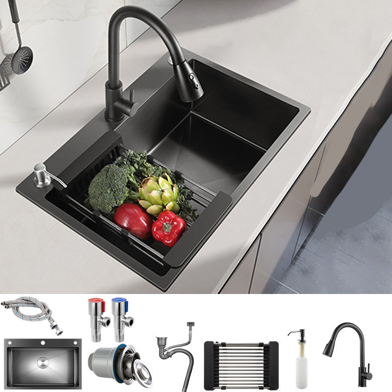 Modern Style Kitchen Sink Stainless Steel Overflow Hole Design Kitchen Sink