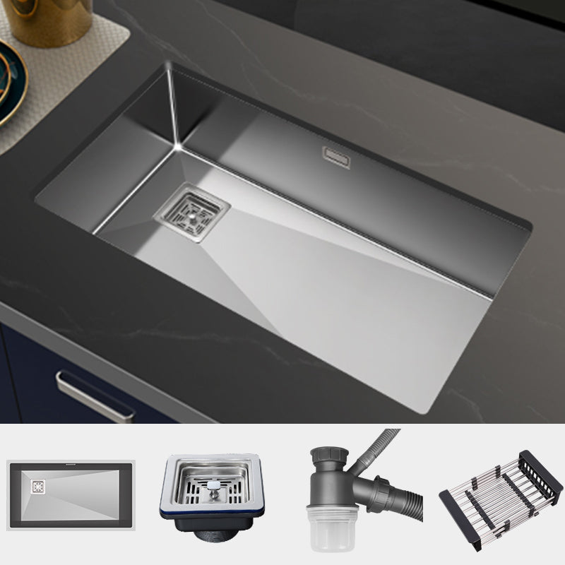 Contemporary Style Kitchen Sink Stainless Steel 1 Holes Undermount Kitchen Sink