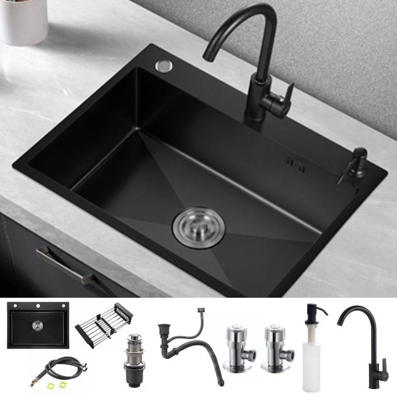 Contemporary Kitchen Sink Colorfast Drop-In Stainless Steel Kitchen Sink