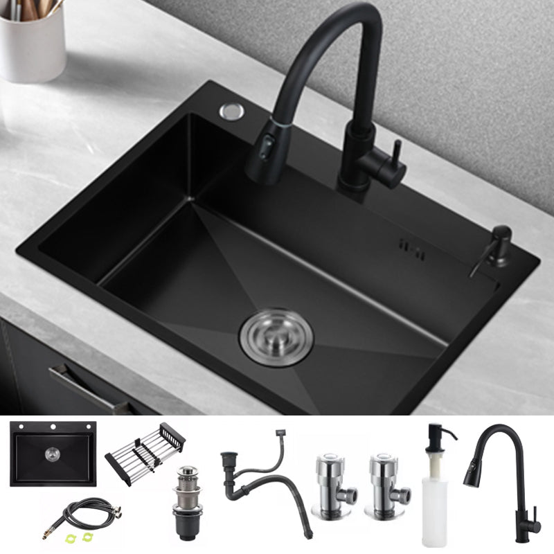 Contemporary Kitchen Sink Colorfast Drop-In Stainless Steel Kitchen Sink