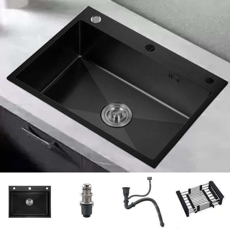 Contemporary Kitchen Sink Colorfast Drop-In Stainless Steel Kitchen Sink