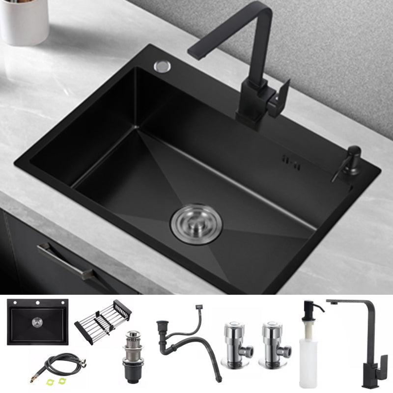 Contemporary Kitchen Sink Colorfast Drop-In Stainless Steel Kitchen Sink