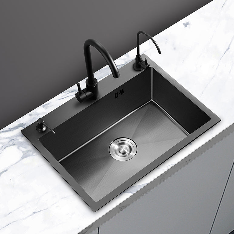 Contemporary Kitchen Sink Colorfast Drop-In Stainless Steel Kitchen Sink