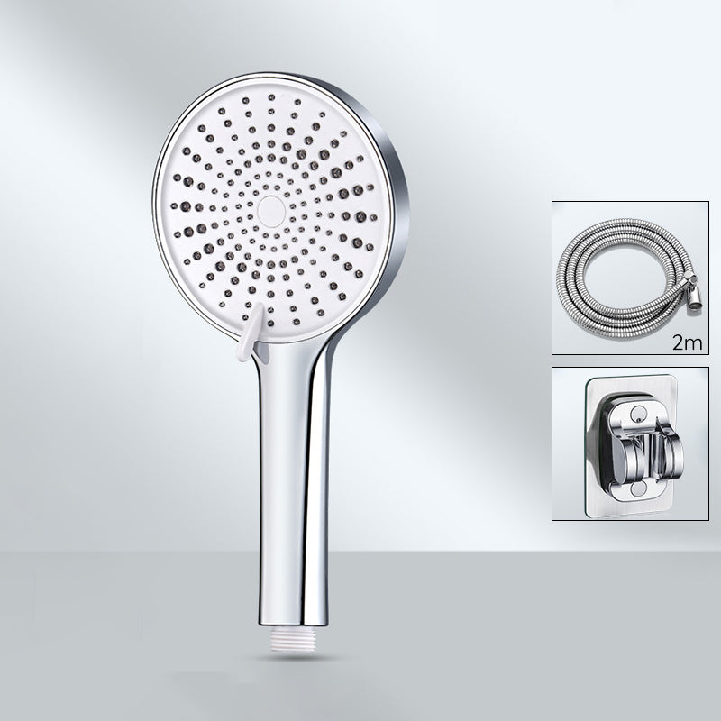 Contemporary Round Shower Head Pure Color Handheld Shower Head