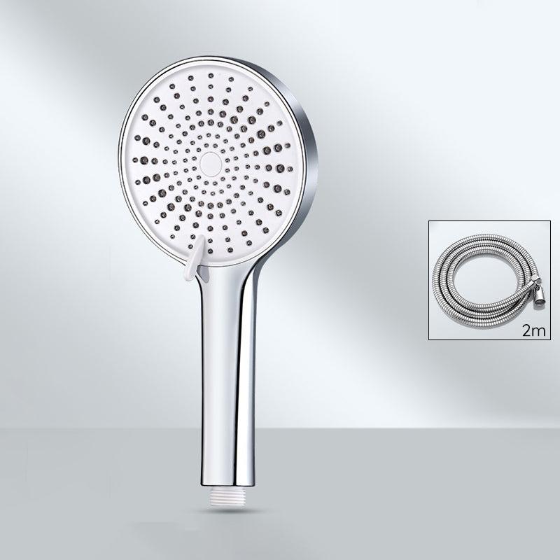 Contemporary Round Shower Head Pure Color Handheld Shower Head