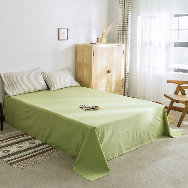 Solid Color Cotton Bed Sheet Home Bedroom Dormitory Simple Bed Sheet