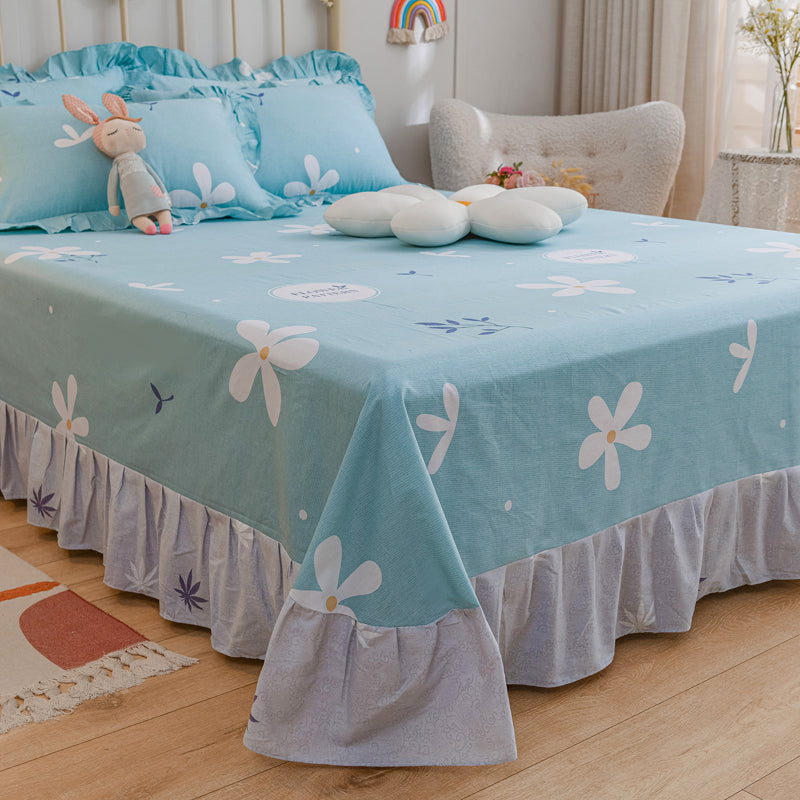 Cotton Bed Sheet Home Bedroom Dormitory Simple Bed Sheet Set