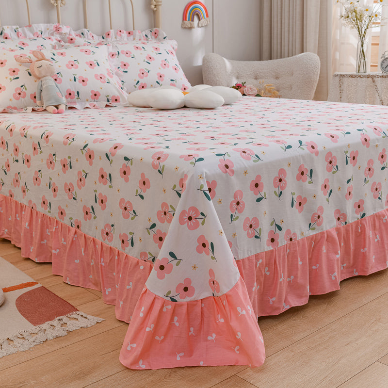 Cotton Bed Sheet Home Bedroom Dormitory Simple Bed Sheet Set