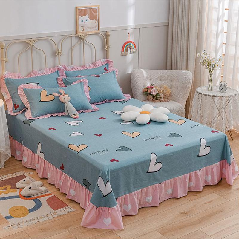 Cotton Bed Sheet Home Bedroom Dormitory Simple Bed Sheet Set