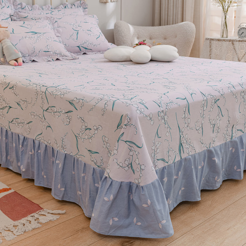 Cotton Bed Sheet Home Bedroom Dormitory Simple Bed Sheet Set