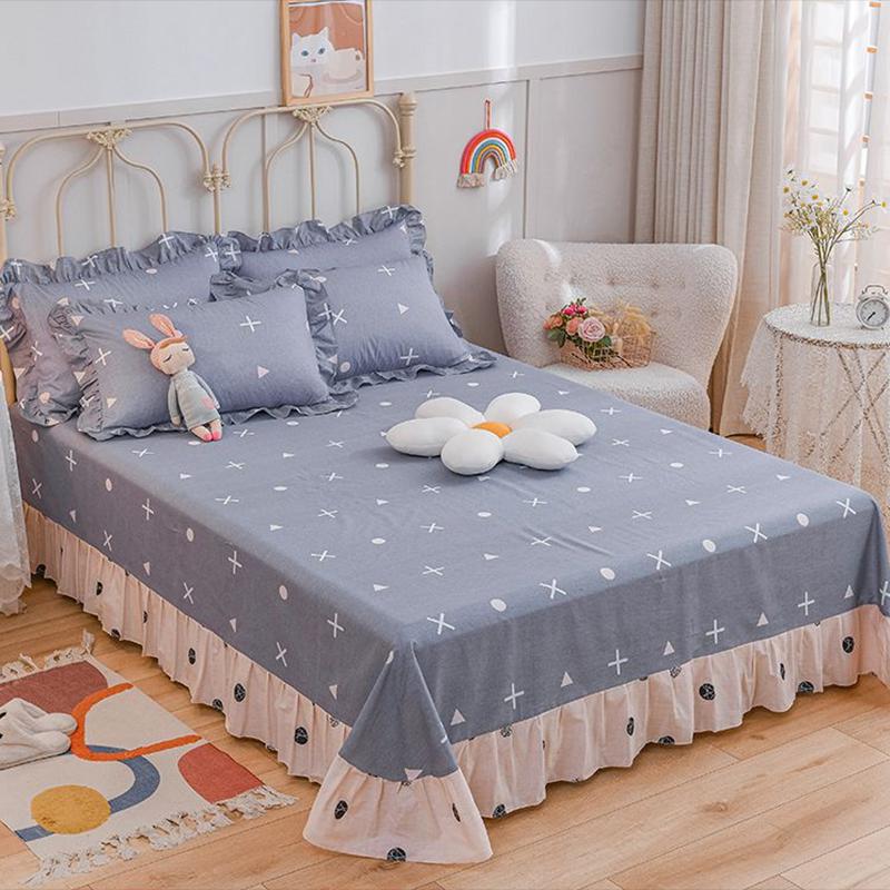 Cotton Bed Sheet Home Bedroom Dormitory Simple Bed Sheet Set