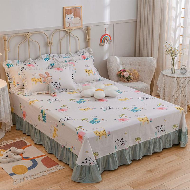 Cotton Bed Sheet Home Bedroom Dormitory Simple Bed Sheet Set