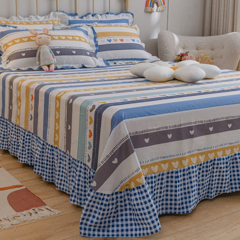 Cotton Bed Sheet Home Bedroom Dormitory Simple Bed Sheet Set