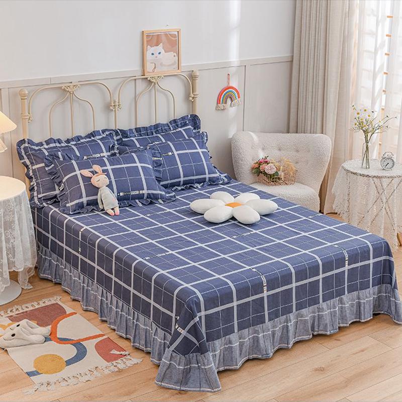 Cotton Bed Sheet Home Bedroom Dormitory Simple Bed Sheet Set