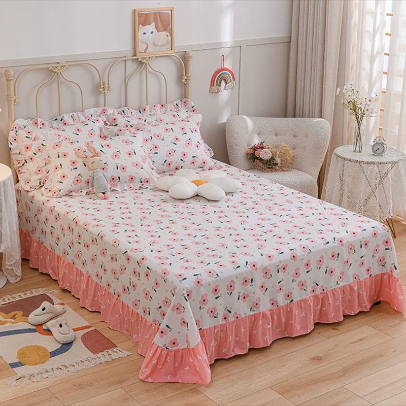 Cotton Bed Sheet Home Bedroom Dormitory Simple Bed Sheet Set