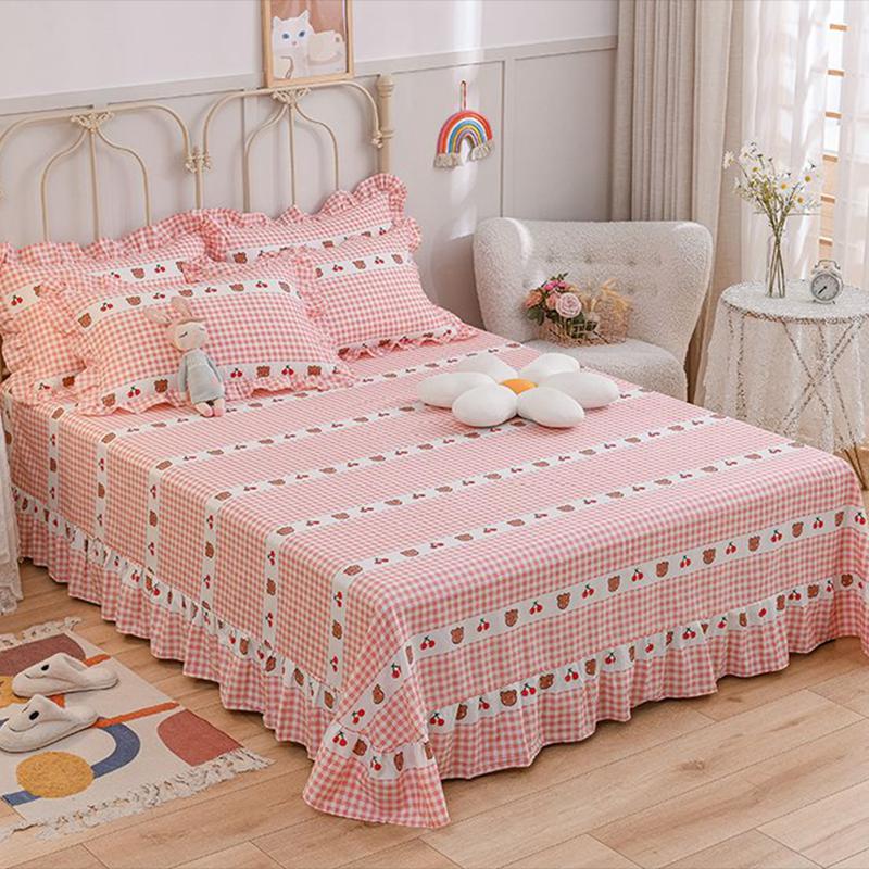 Cotton Bed Sheet Home Bedroom Dormitory Simple Bed Sheet Set