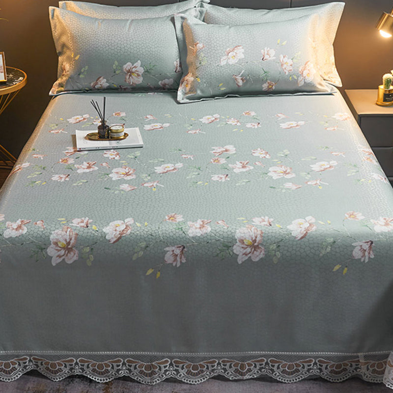 Silk Bed Sheet Three-piece Home Bedroom Dormitory Simple Bed Sheet Set