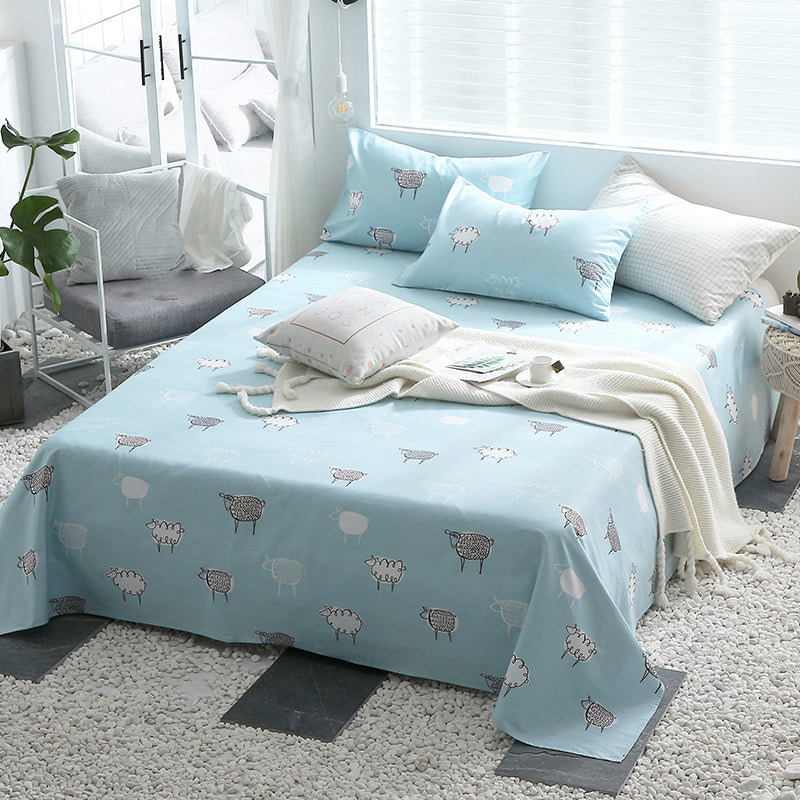 Pure Cotton Bed Sheet Single Piece Home Bedroom Dormitory Simple Fitted Sheet