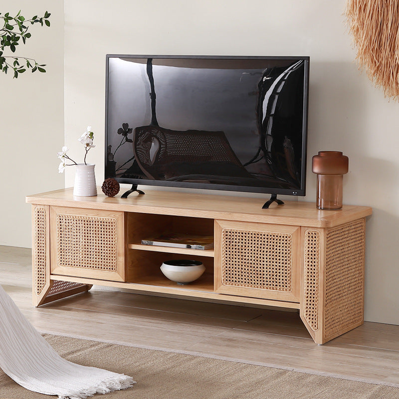 Solid Wood TV Media Console Scandinavian TV Stand for Living Room